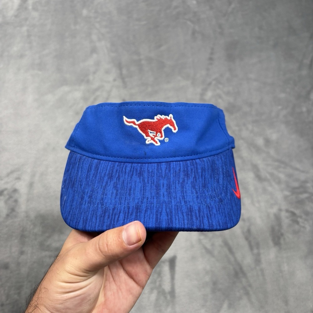 Nike Visor Smu Blue Dri Fit Southern Methodist University Mustangs